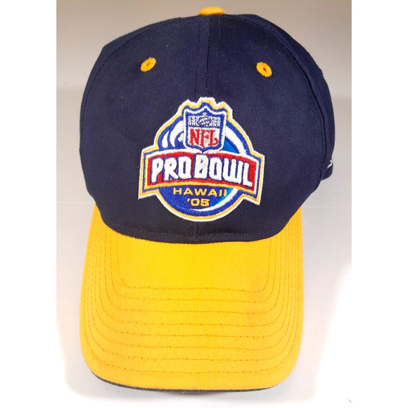 Reebok 2005 NFL Pro Bowl Snapback Cap Hat Hawaii All-Star Game Blue Gold - Picture 1 of 4